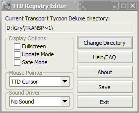 TTD Registry Editor Screenshot